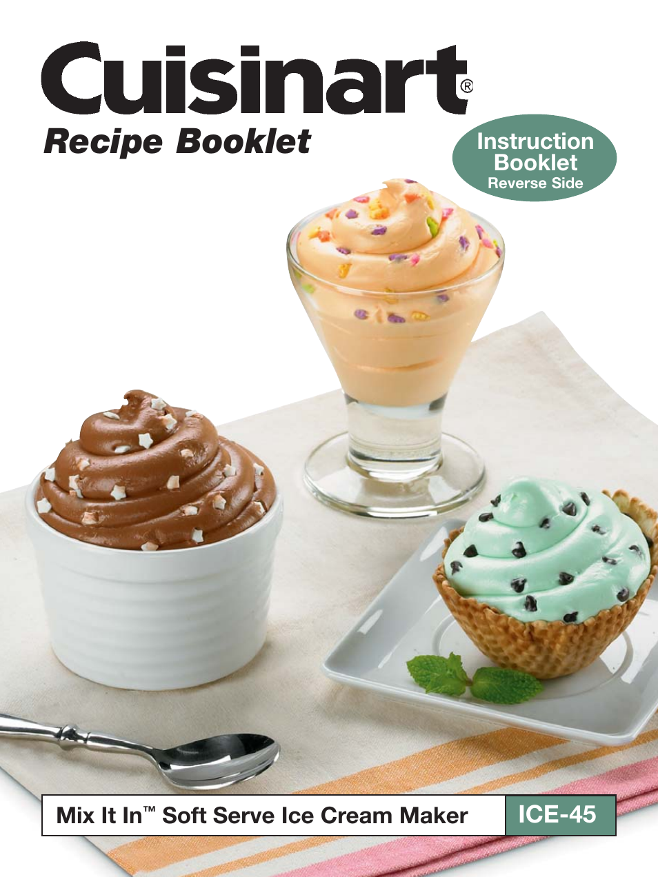 Recipe booklet | Cuisinart ICE-45 User Manual | Page 23 / 24