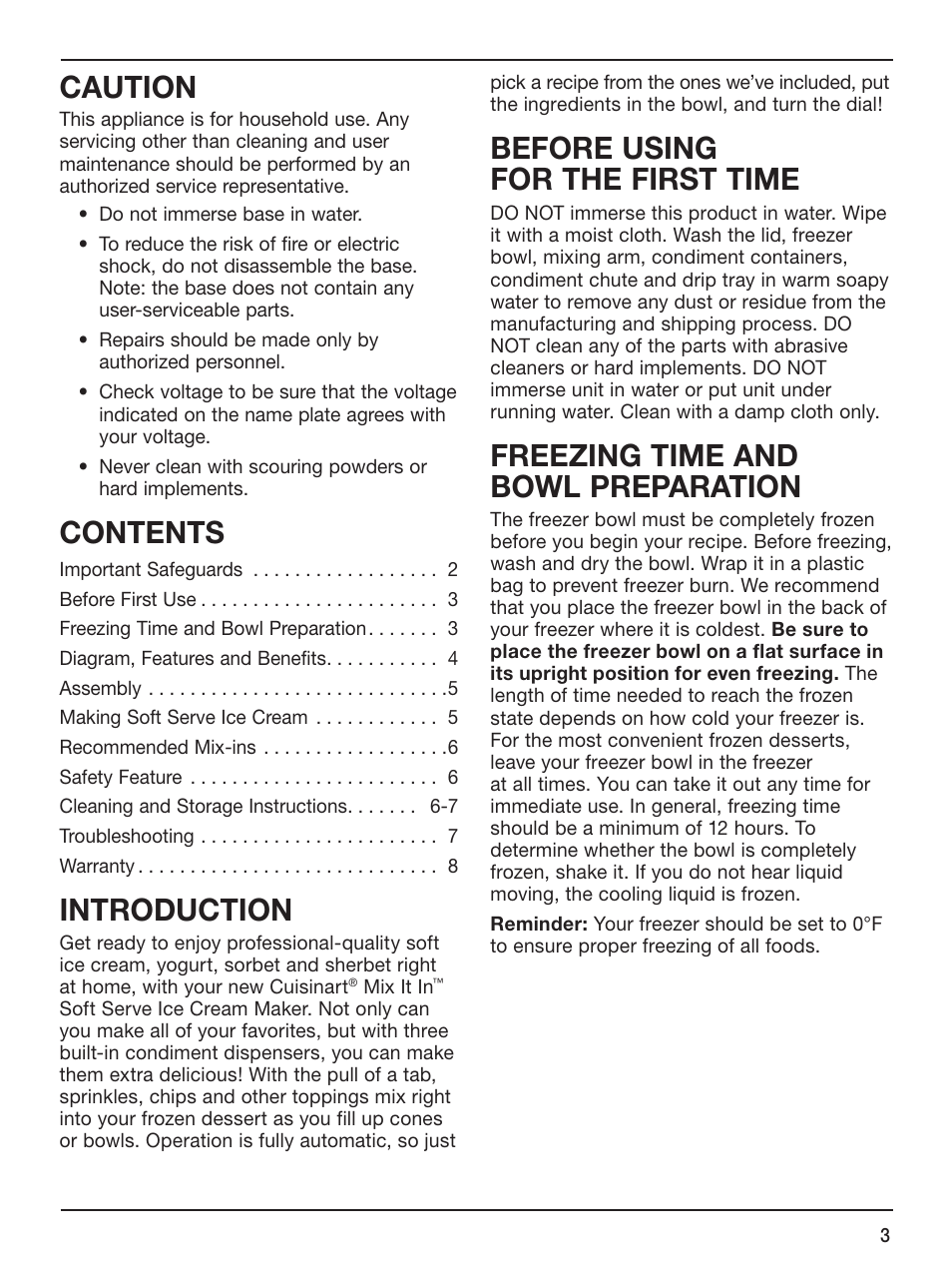 Cuisinart ICE-45 User Manual | Page 3 / 24
