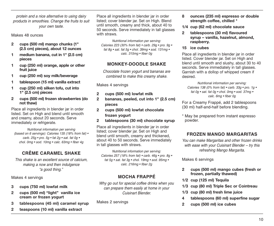 Cuisinart CBT-500C User Manual | Page 10 / 20