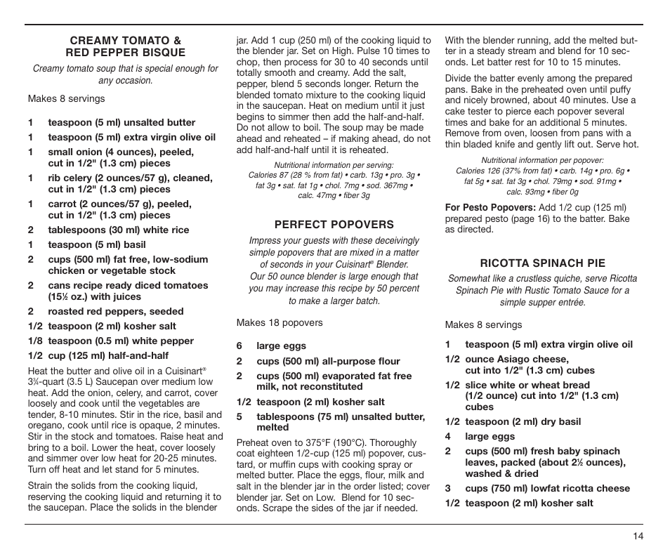Cuisinart CBT-500C User Manual | Page 14 / 20