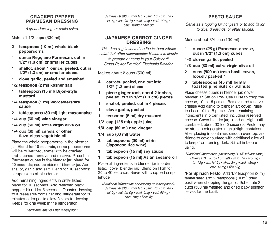 Cuisinart CBT-500C User Manual | Page 16 / 20