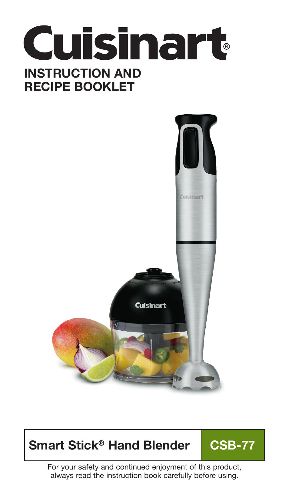 Cuisinart Smart Stick CSB-77 User Manual | 32 pages