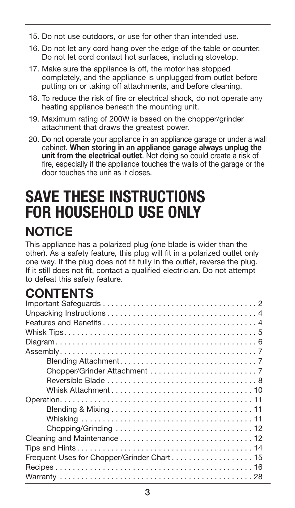 Cuisinart Smart Stick CSB-77 User Manual | Page 3 / 32
