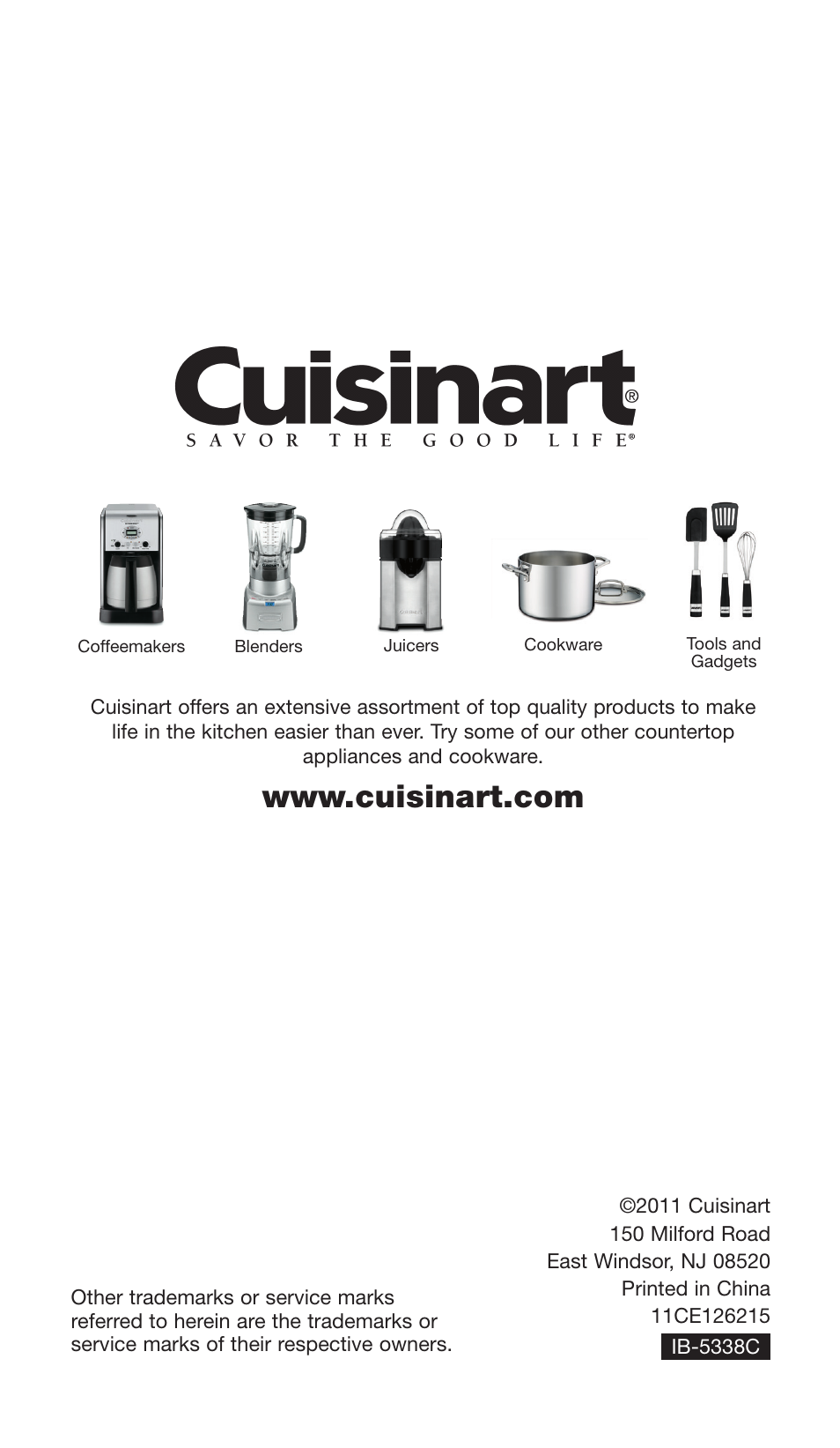Cuisinart Smart Stick CSB-77 User Manual | Page 32 / 32