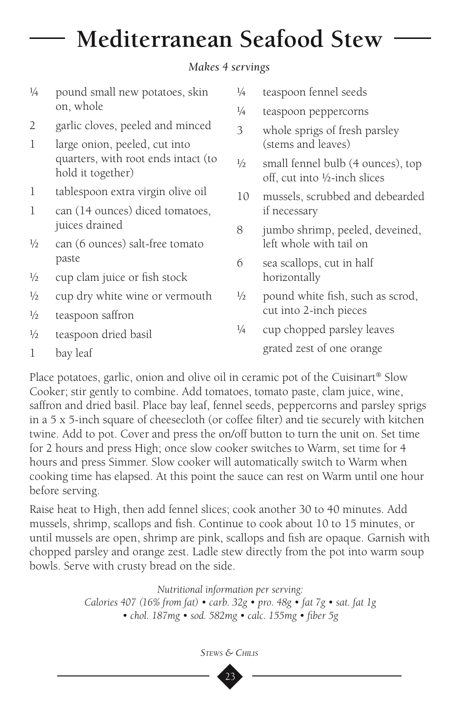 Mediterranean seafood stew | Cuisinart PSC-350 User Manual | Page 27 / 62