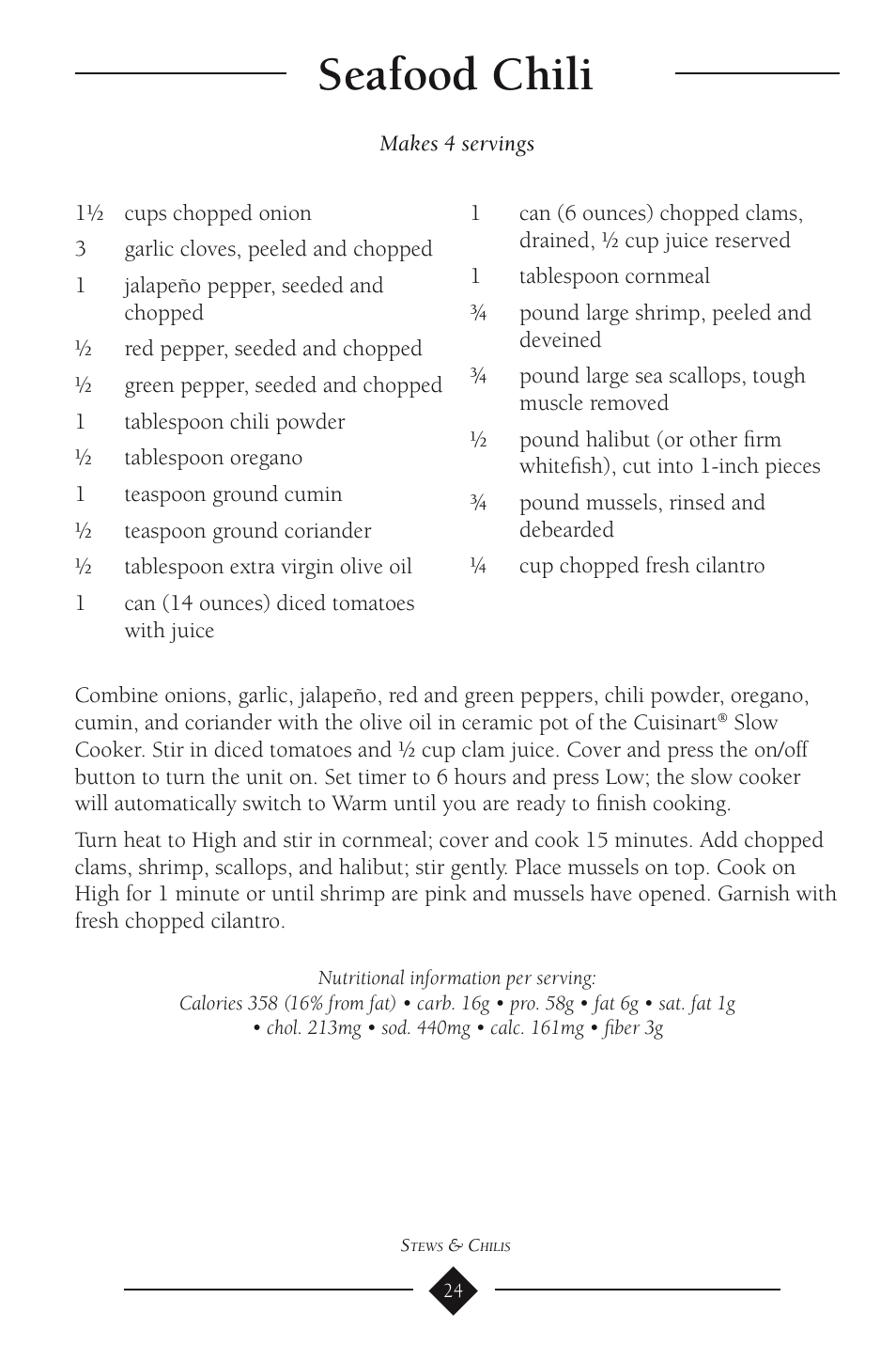 Seafood chili | Cuisinart PSC-350 User Manual | Page 28 / 62