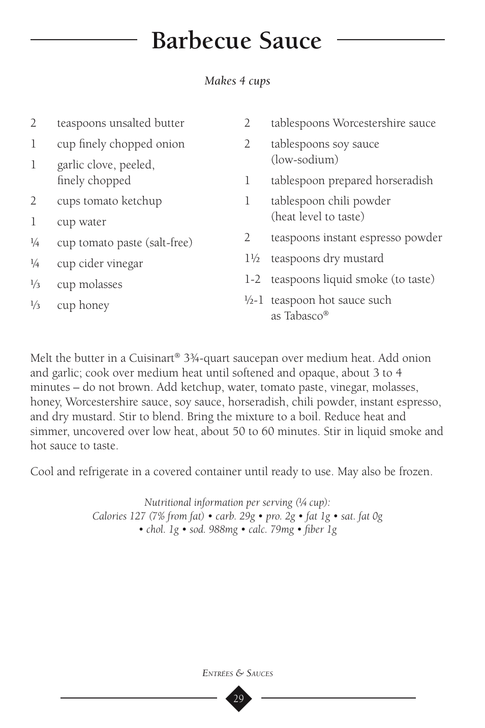 Barbecue sauce | Cuisinart PSC-350 User Manual | Page 33 / 62