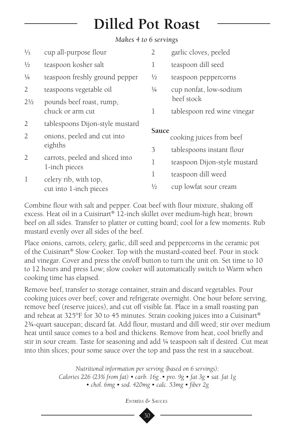 Dilled pot roast | Cuisinart PSC-350 User Manual | Page 34 / 62