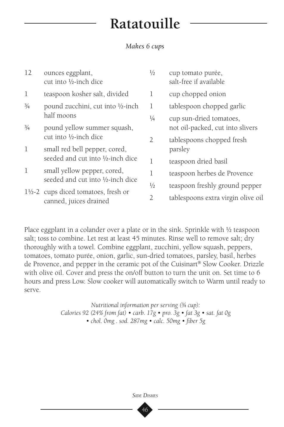 Ratatouille | Cuisinart PSC-350 User Manual | Page 50 / 62