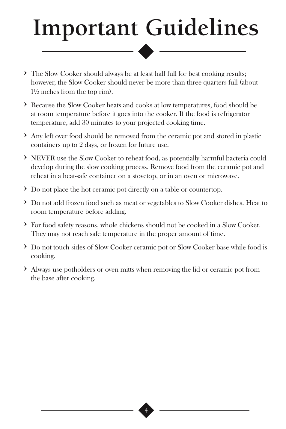 Important guidelines | Cuisinart PSC-350 User Manual | Page 8 / 62