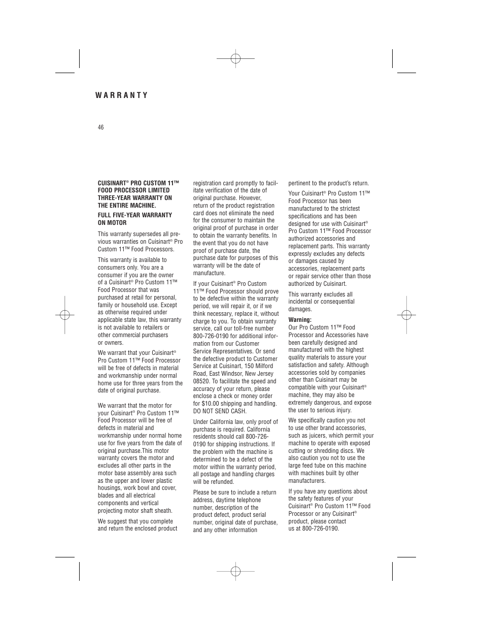 Cuisinart PRO CUSTOM 11 DLC-8S User Manual | Page 48 / 49
