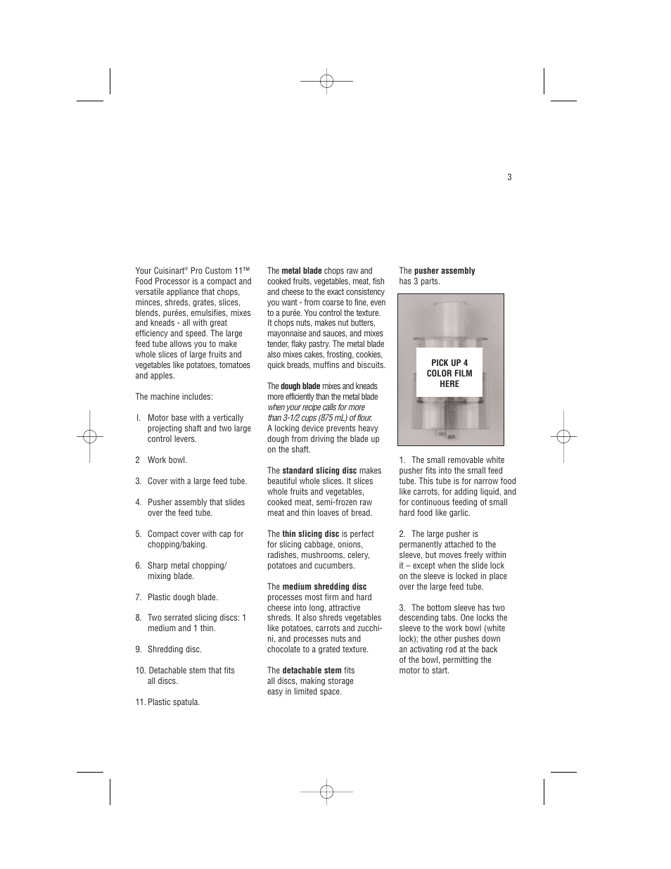 Cuisinart PRO CUSTOM 11 DLC-8S User Manual | Page 5 / 49