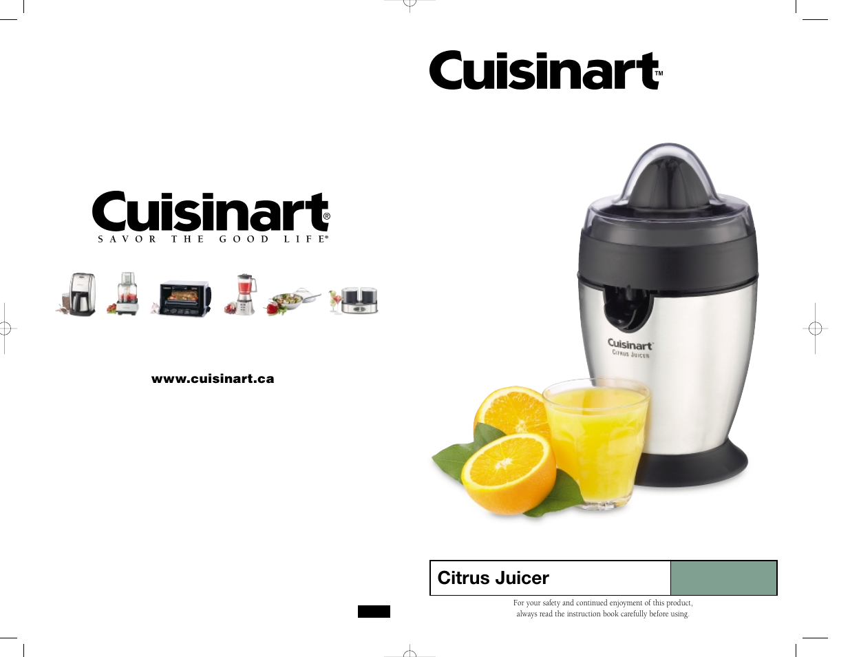 Cuisinart CCJ-100C User Manual | 6 pages