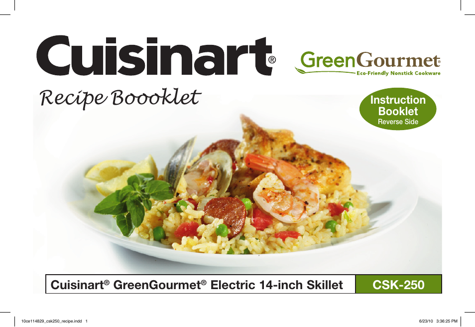 Cuisinart GreenGourmet 10ce114829 User Manual | 19 pages