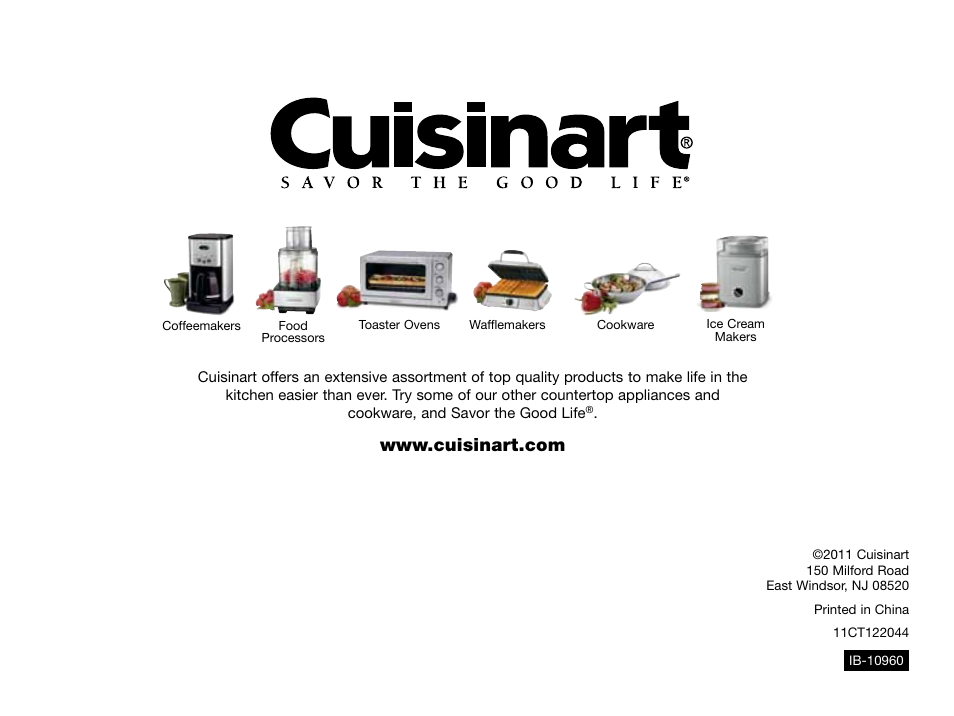 Cuisinart Mandoline CTG-00-MAN User Manual | Page 12 / 12
