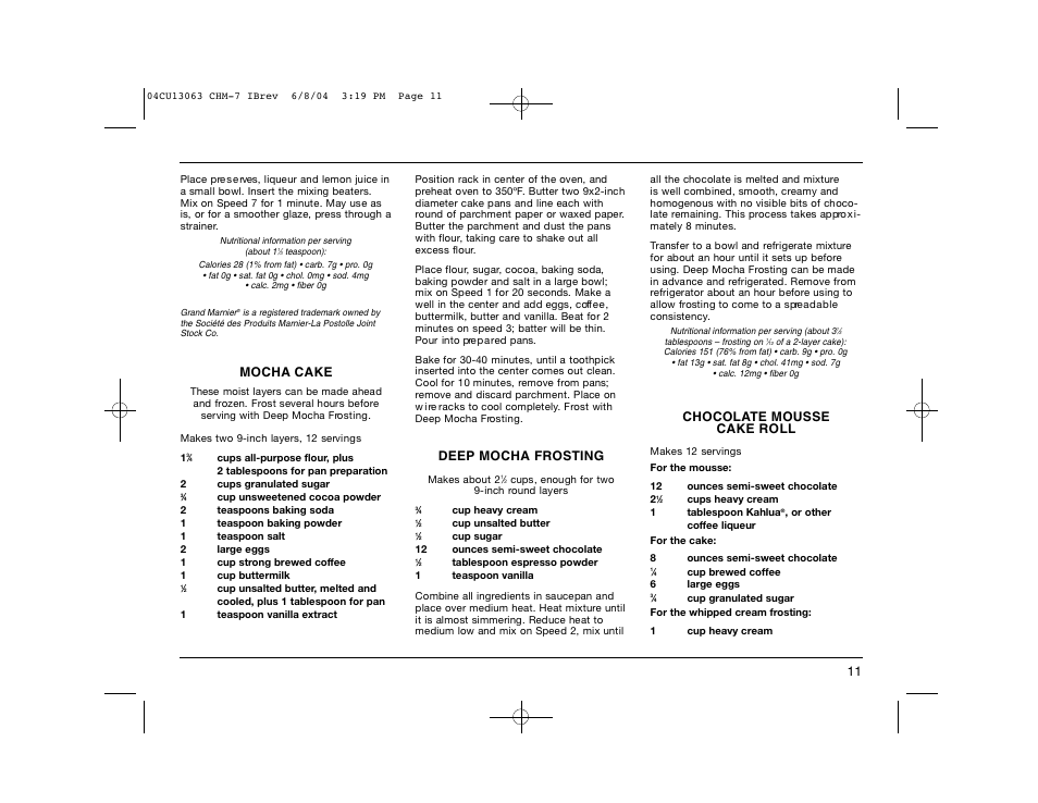 Cuisinart CHM-7 User Manual | Page 11 / 24