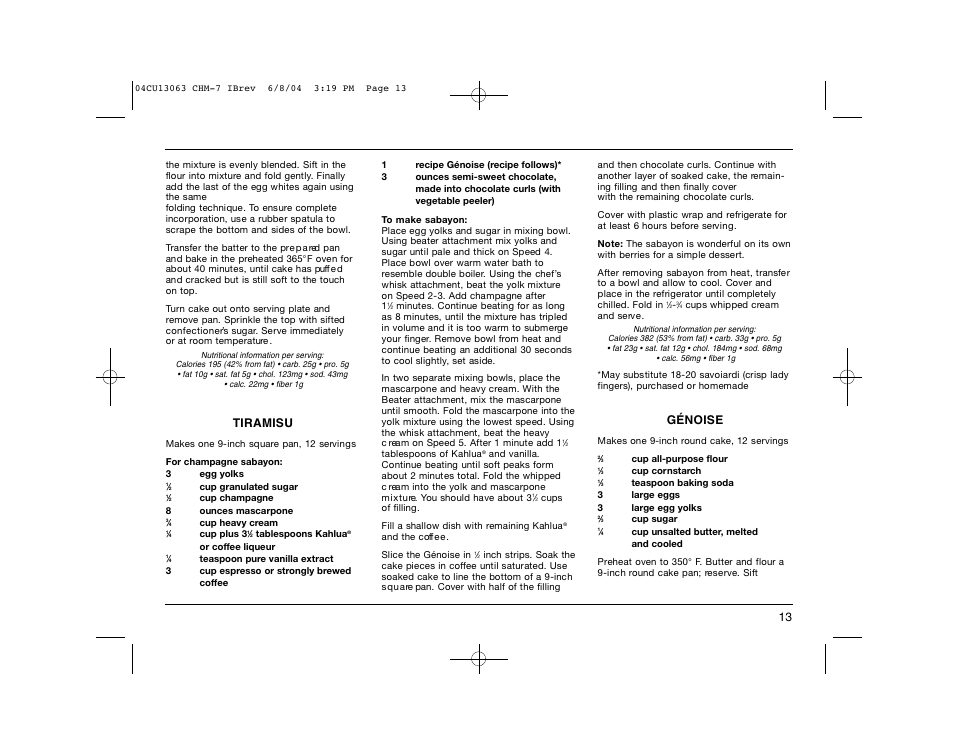 Cuisinart CHM-7 User Manual | Page 13 / 24