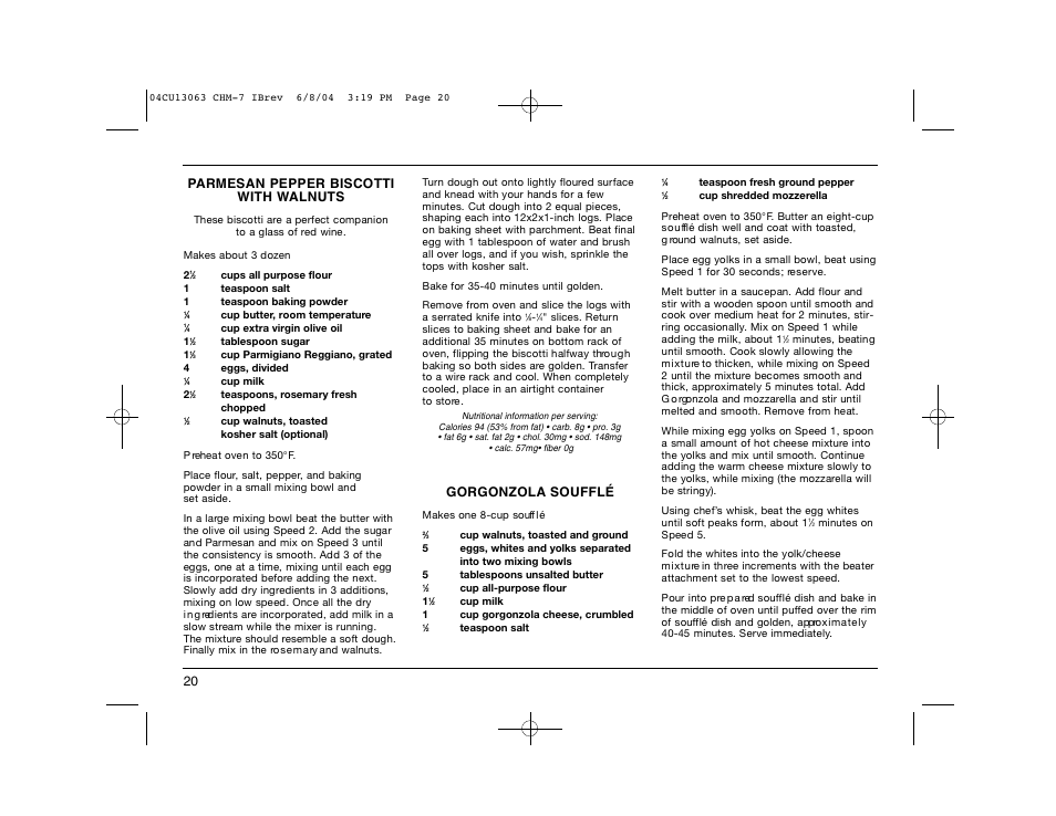 Cuisinart CHM-7 User Manual | Page 20 / 24