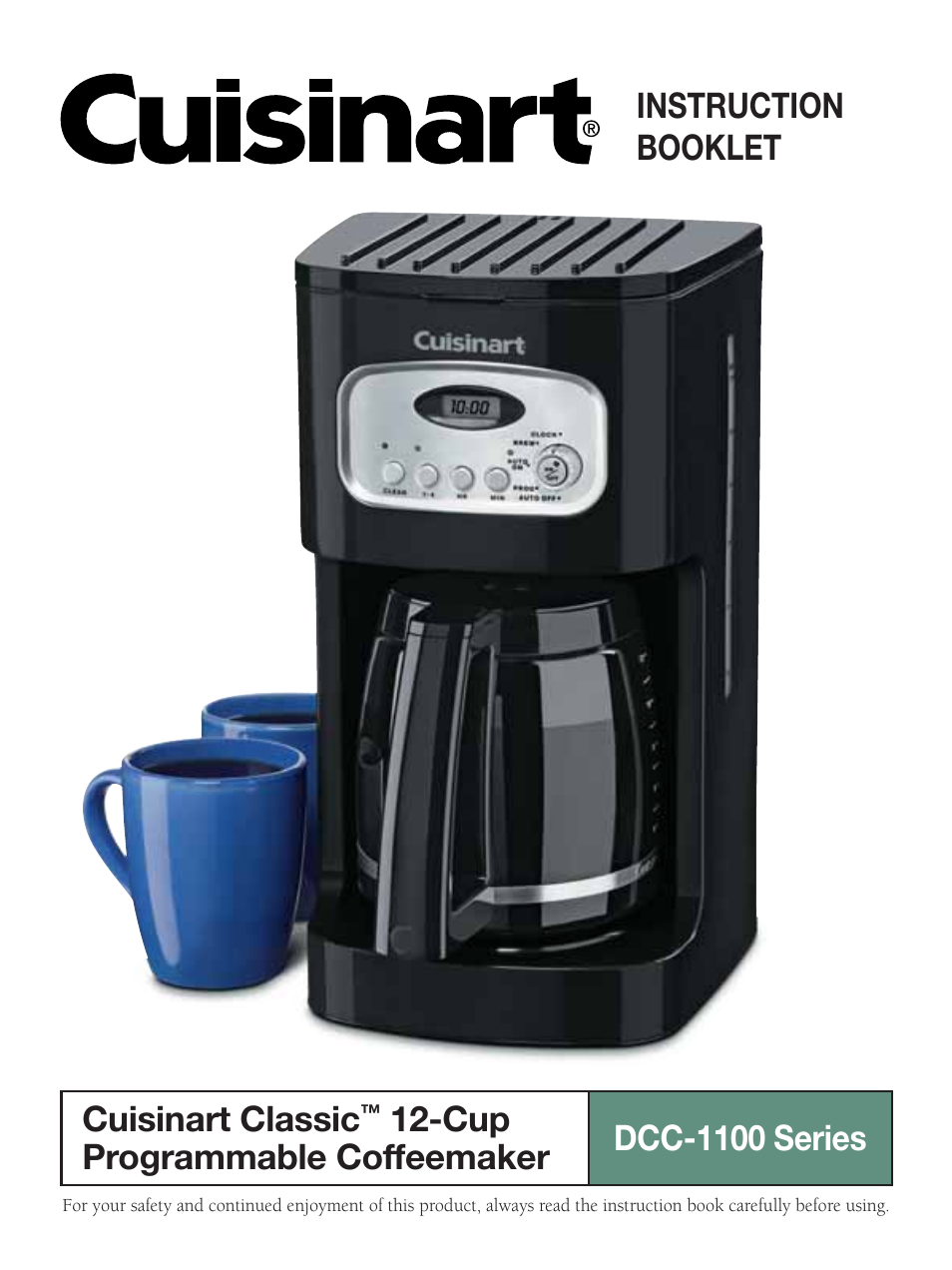 Cuisinart CLASSICTM DCC-1100 User Manual | 13 pages