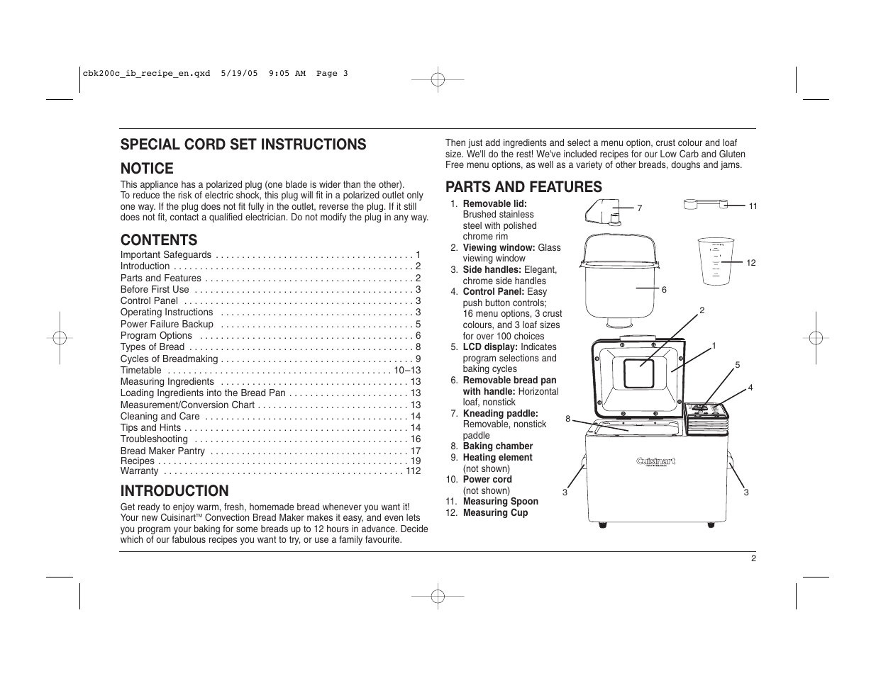 Cuisinart CBK-200C User Manual | Page 3 / 114