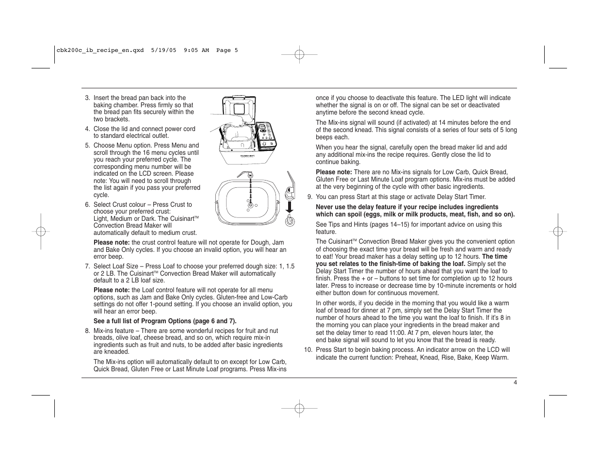 Cuisinart CBK-200C User Manual | Page 5 / 114