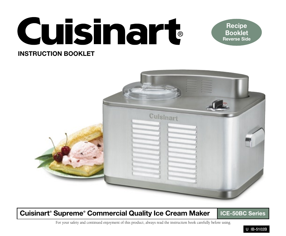 Cuisinart ICE-50BC User Manual | 5 pages