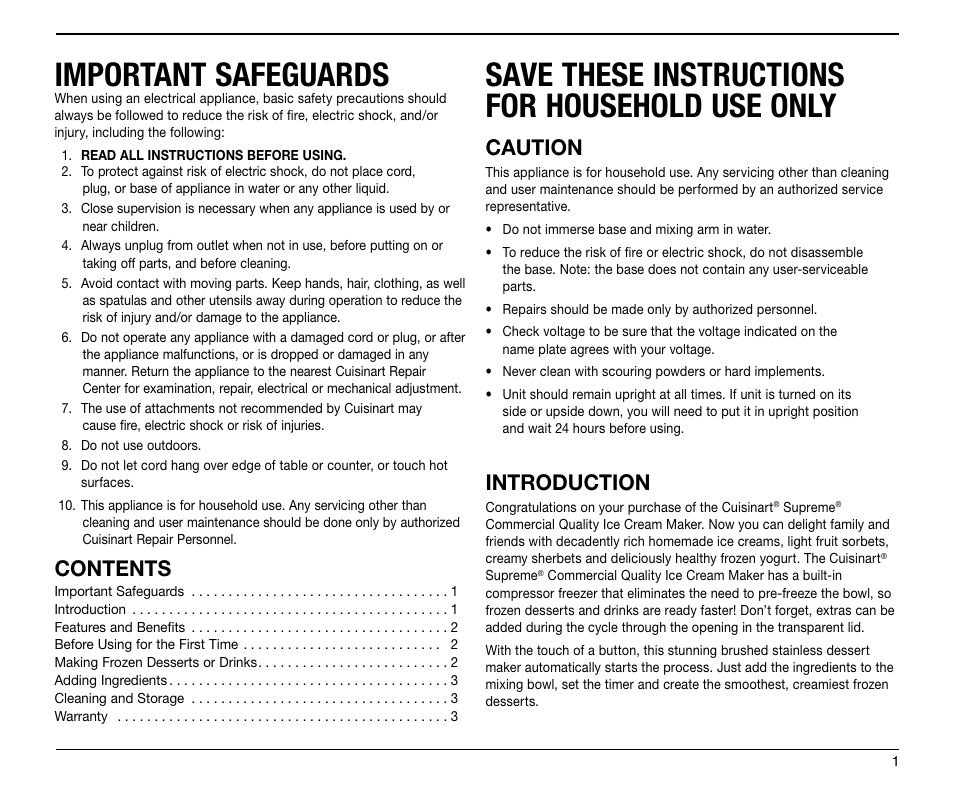 Cuisinart ICE-50BC User Manual | Page 2 / 5