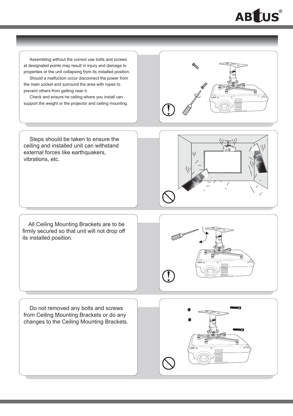 Warning | ABtUS AV817 User Manual | Page 3 / 8