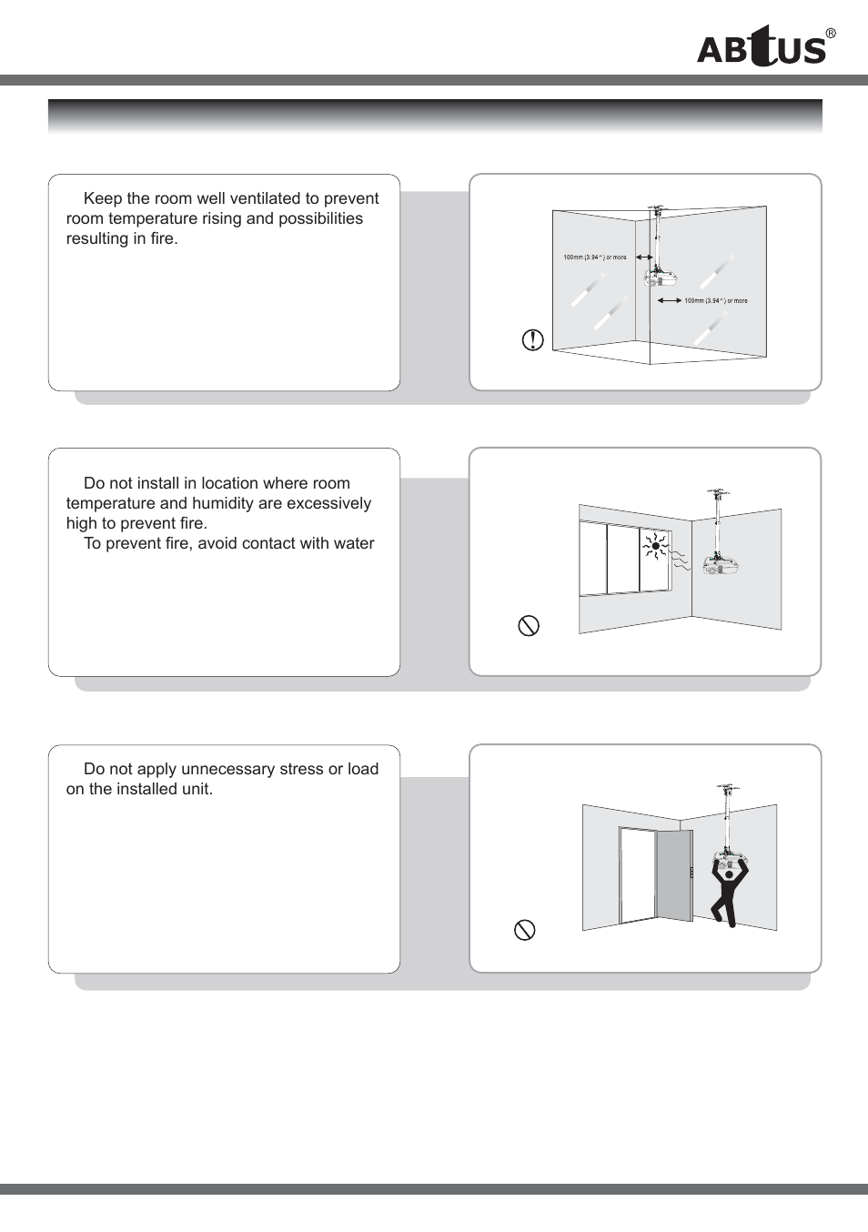 Warning | ABtUS AV815 User Manual | Page 5 / 12