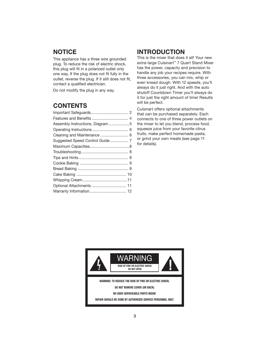Cuisinart SM-70 User Manual | Page 3 / 12
