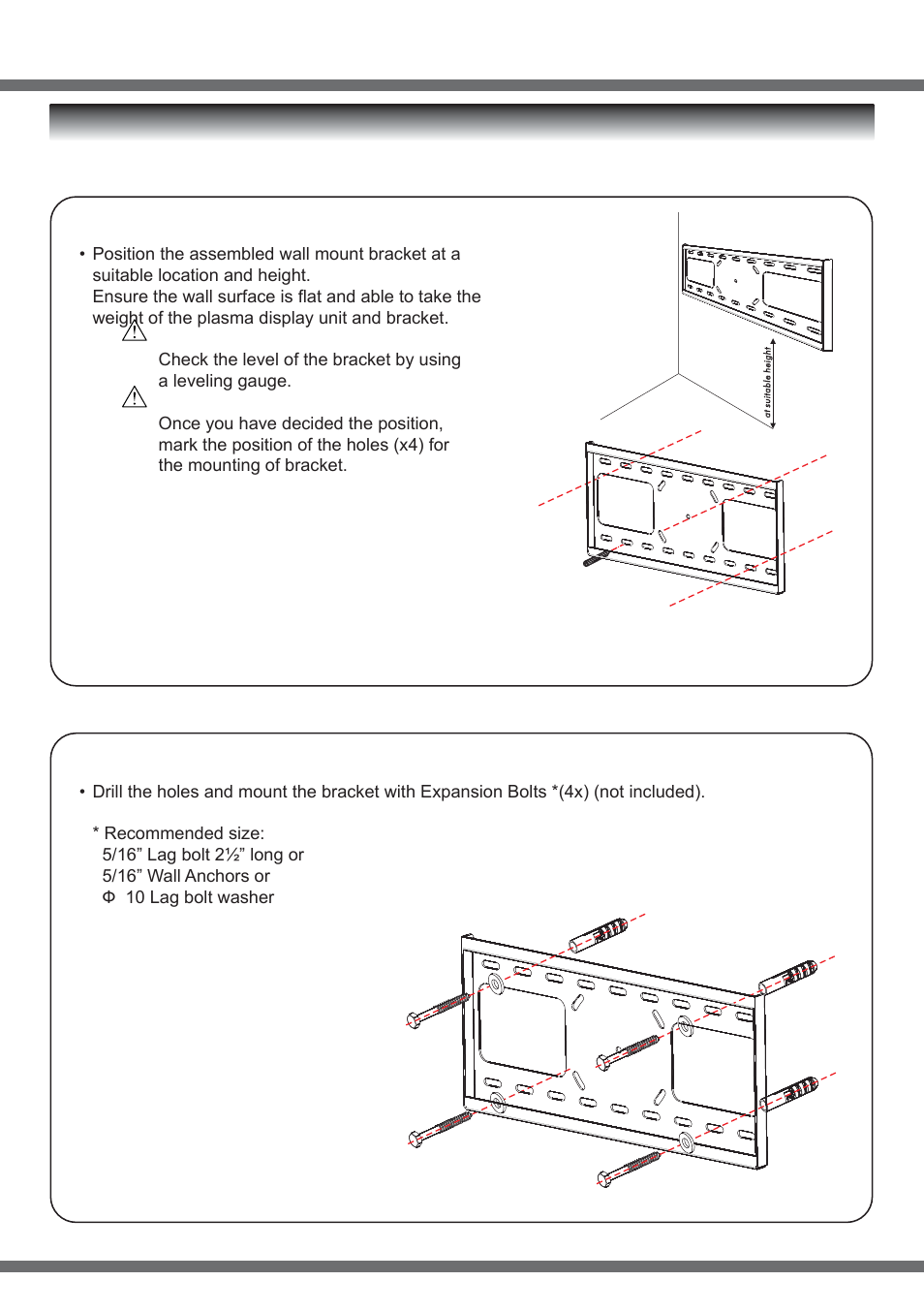 User operation guide, Mounting the bracket | ABtUS AV415-W2 User Manual | Page 6 / 10