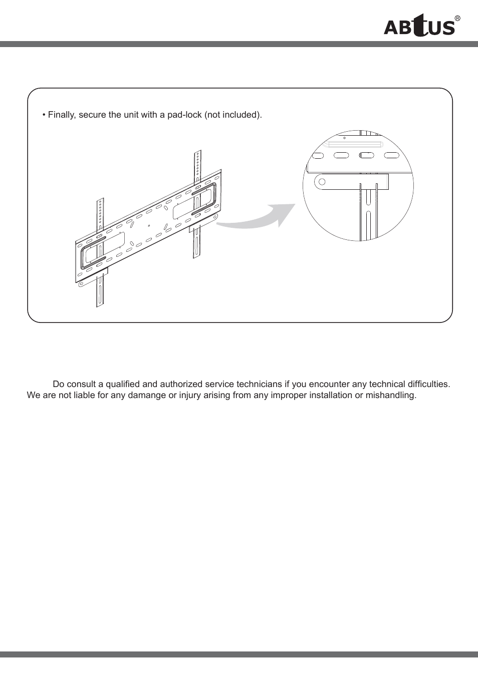 Securing the unit, Enjoy your plasma display unit | ABtUS AV415-W2 User Manual | Page 9 / 10