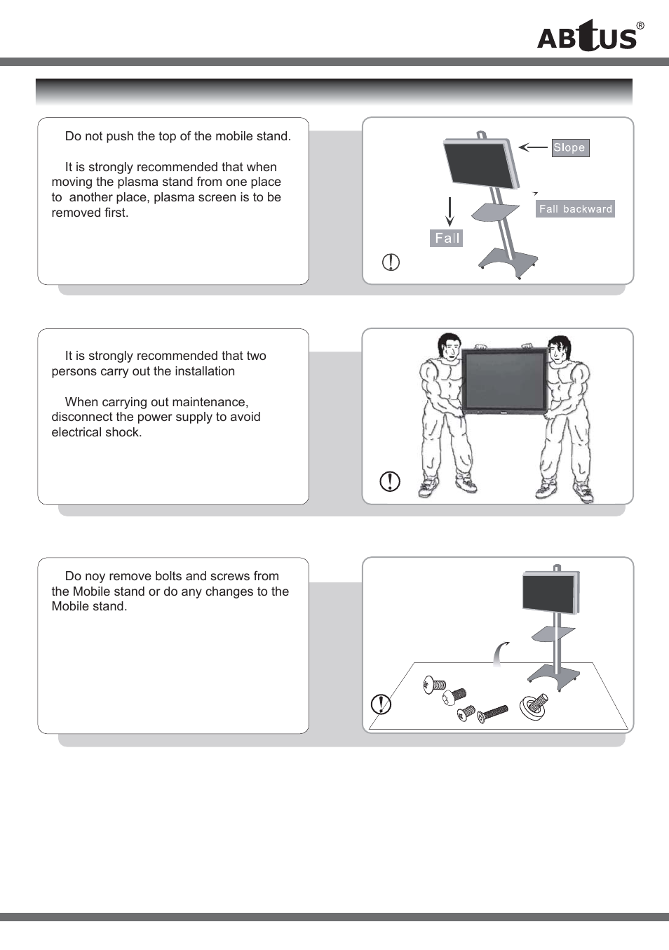 Warning | ABtUS AV383W6-V1 User Manual | Page 7 / 12