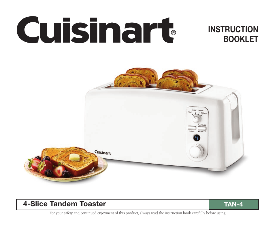 Cuisinart TAN-4 User Manual | 9 pages