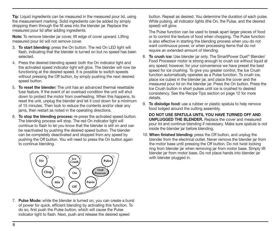 Cuisinart SmartPower Duet SMT0025IB-1-1 User Manual | Page 6 / 33