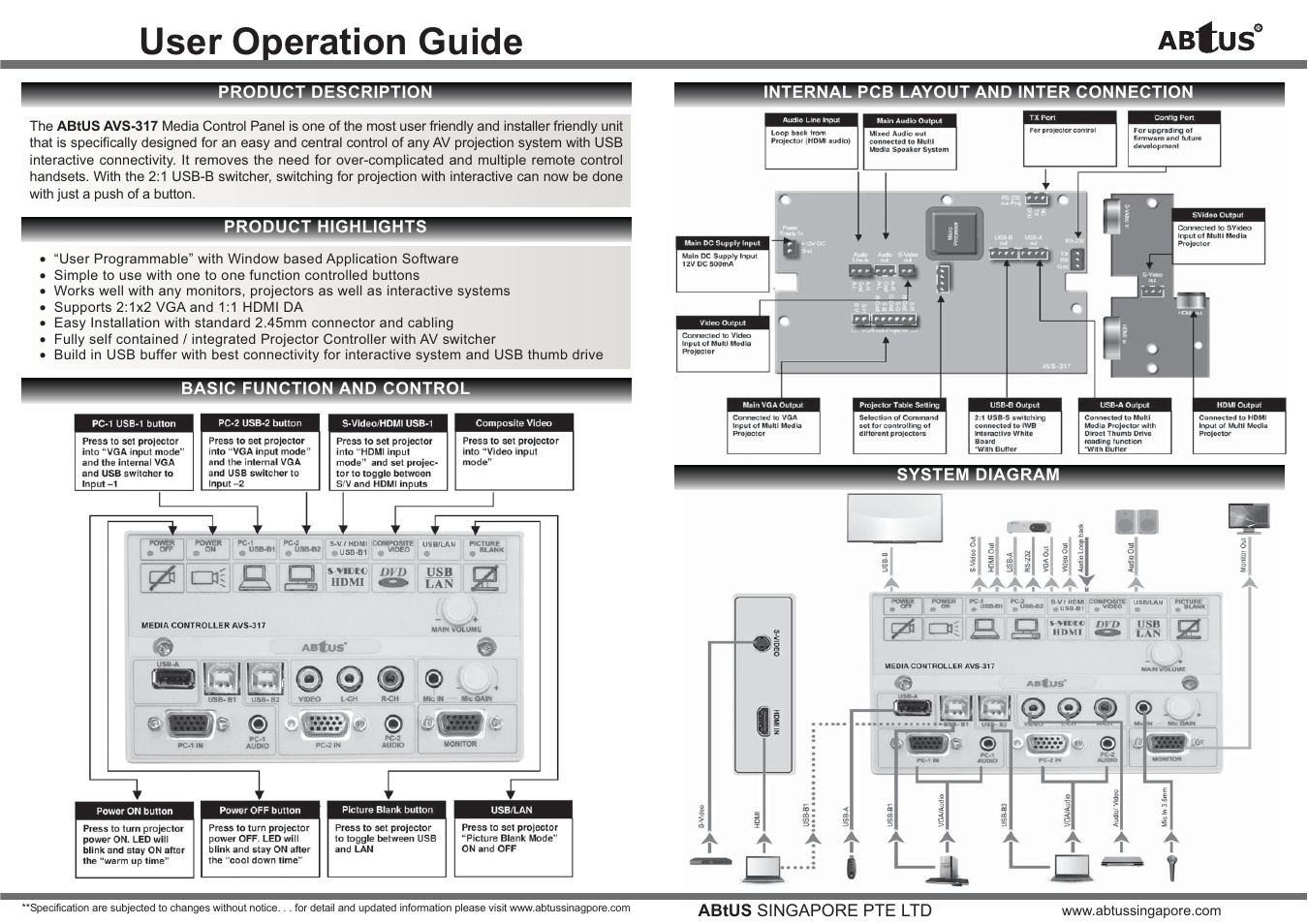 User operation guide | ABtUS AVS-317 User Manual | Page 2 / 2