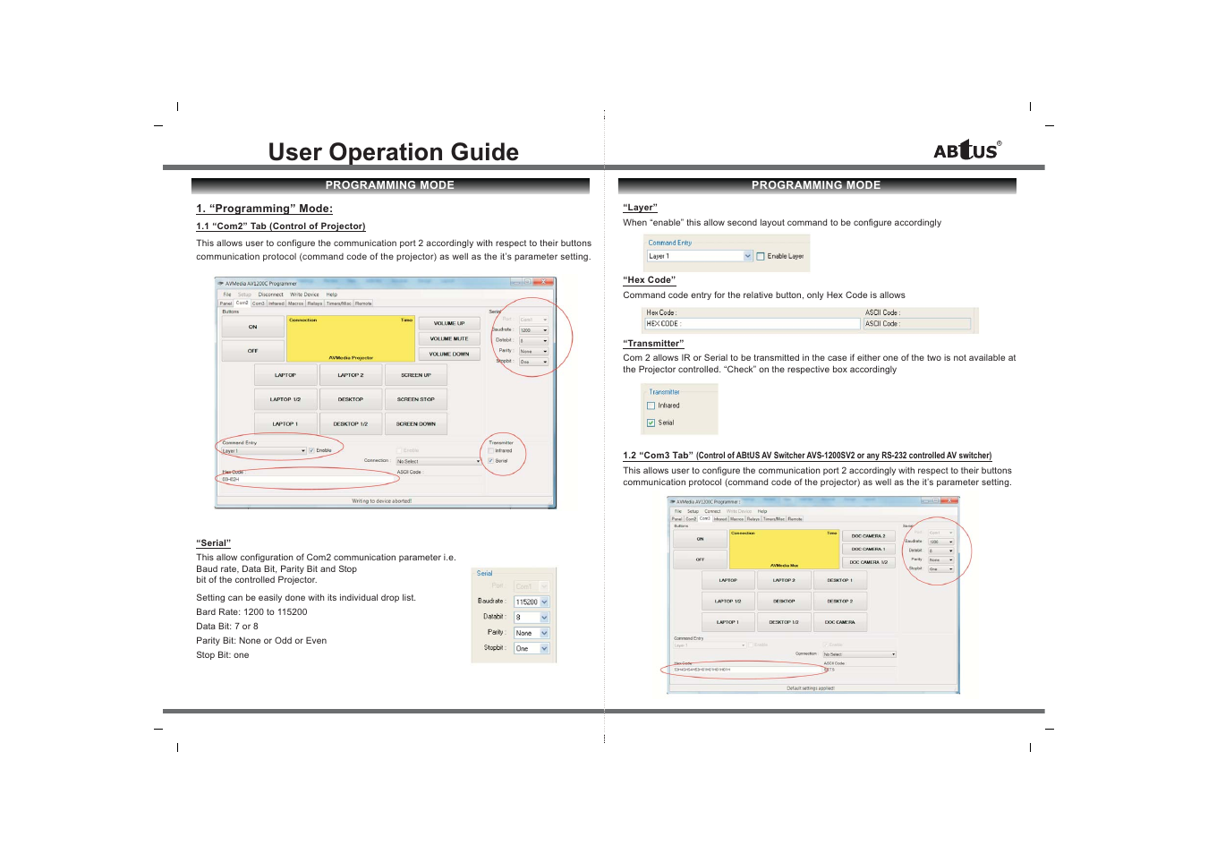 User operation guide | ABtUS AVS-1200CV2 User Manual | Page 4 / 8