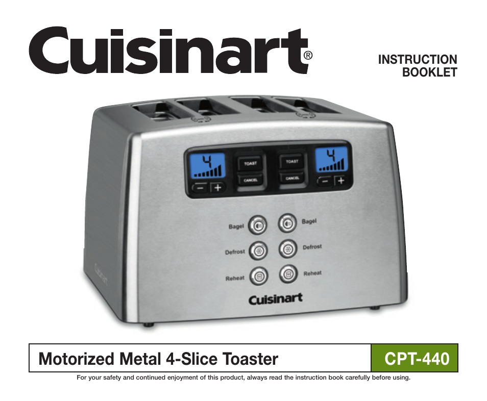 Cuisinart CPT-440 User Manual | 9 pages