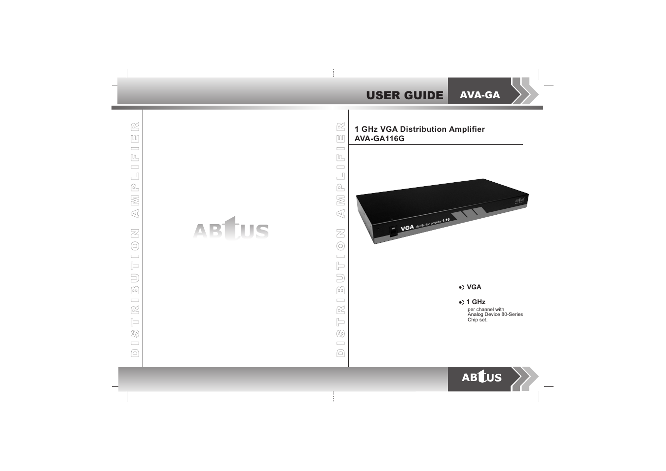 ABtUS AVA-GA116G User Manual | 2 pages