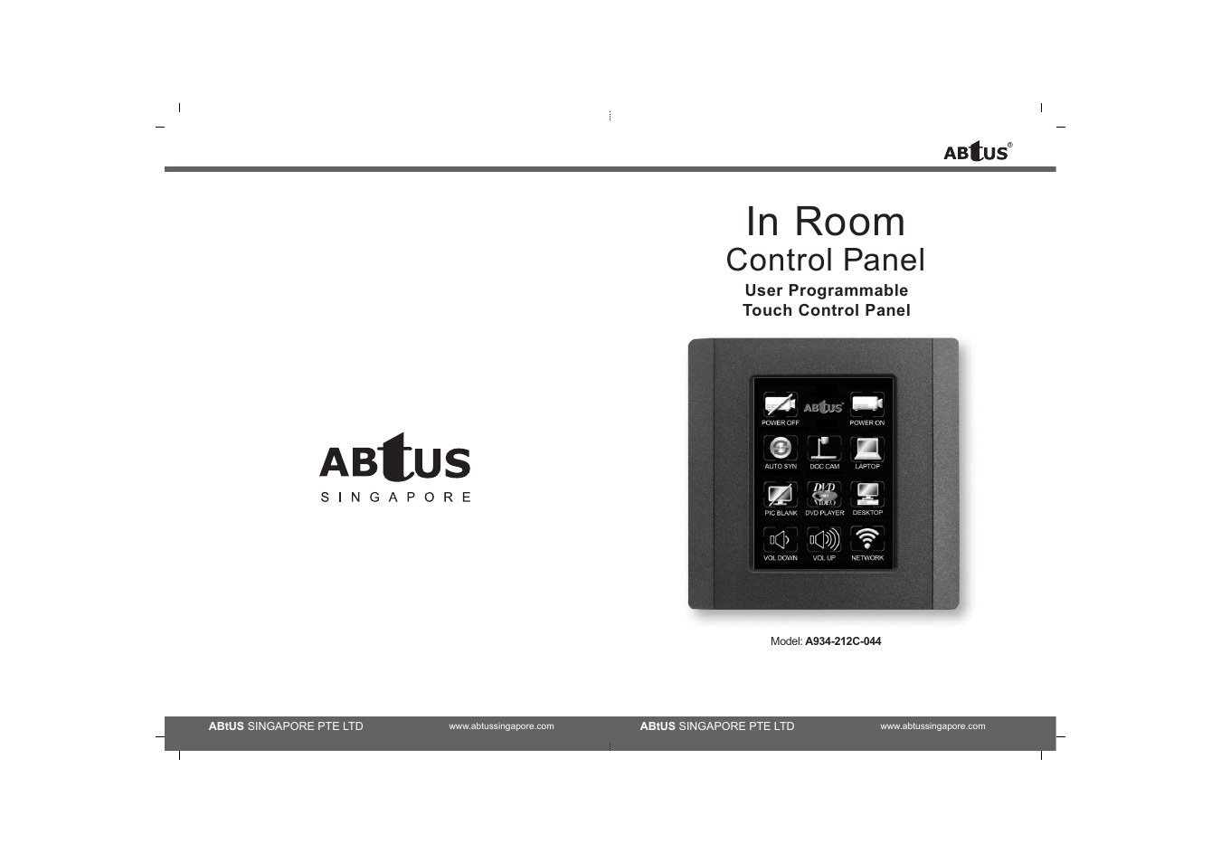 ABtUS A934-212C-044 User Manual | 9 pages