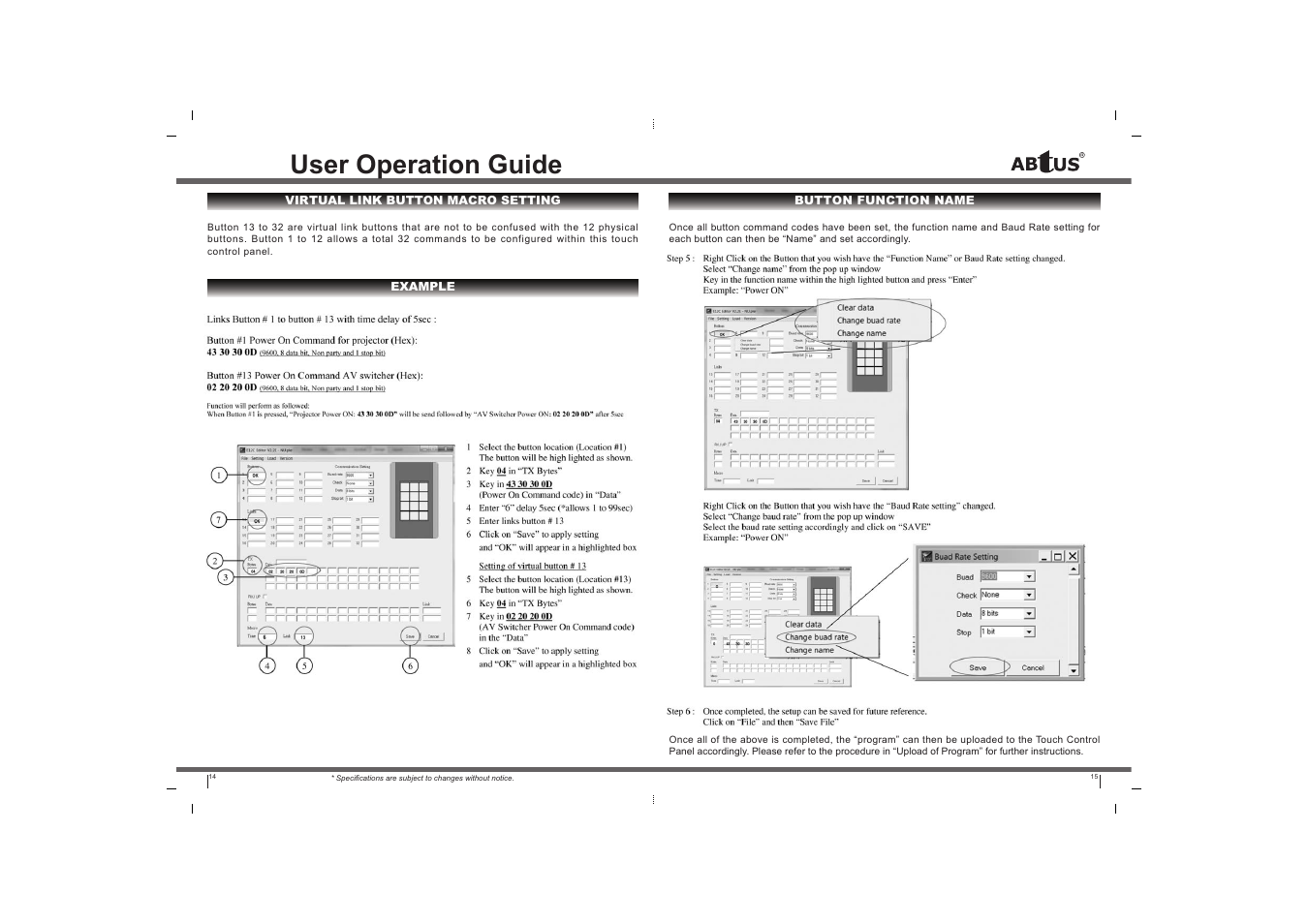 User operation guide | ABtUS A934-212C-044 User Manual | Page 8 / 9