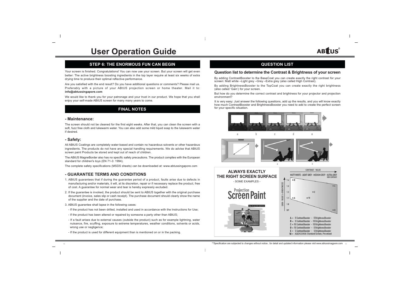 User operation guide | ABtUS AB21234458 User Manual | Page 8 / 8