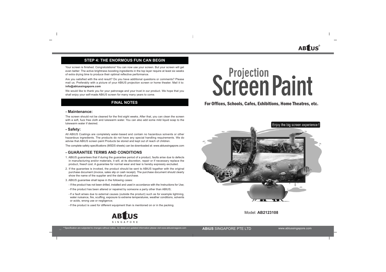 ABtUS AB2123108 User Manual | 4 pages