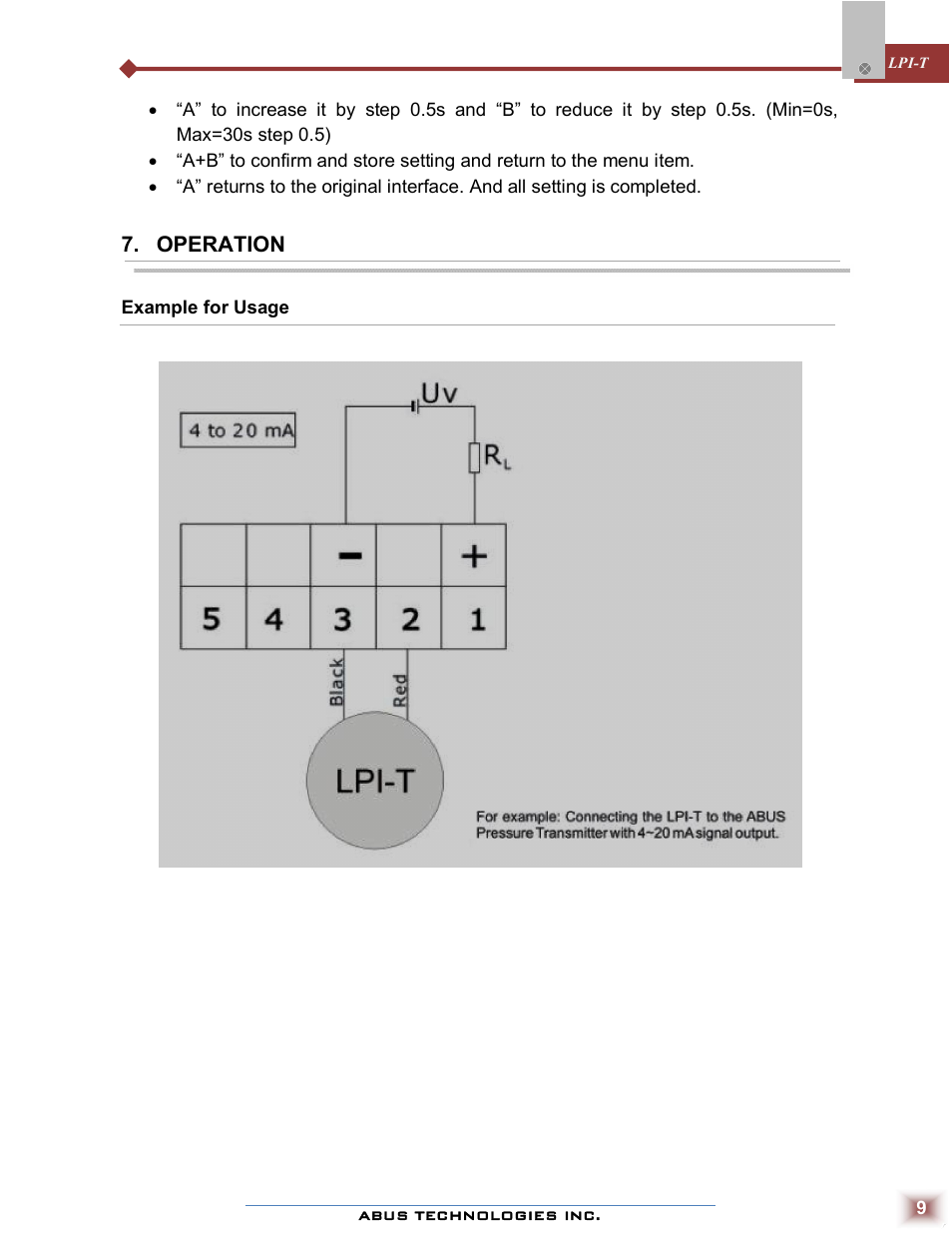 ABUS Technologies LPI-T Loop Powered Indicator User Manual | Page 9 / 10
