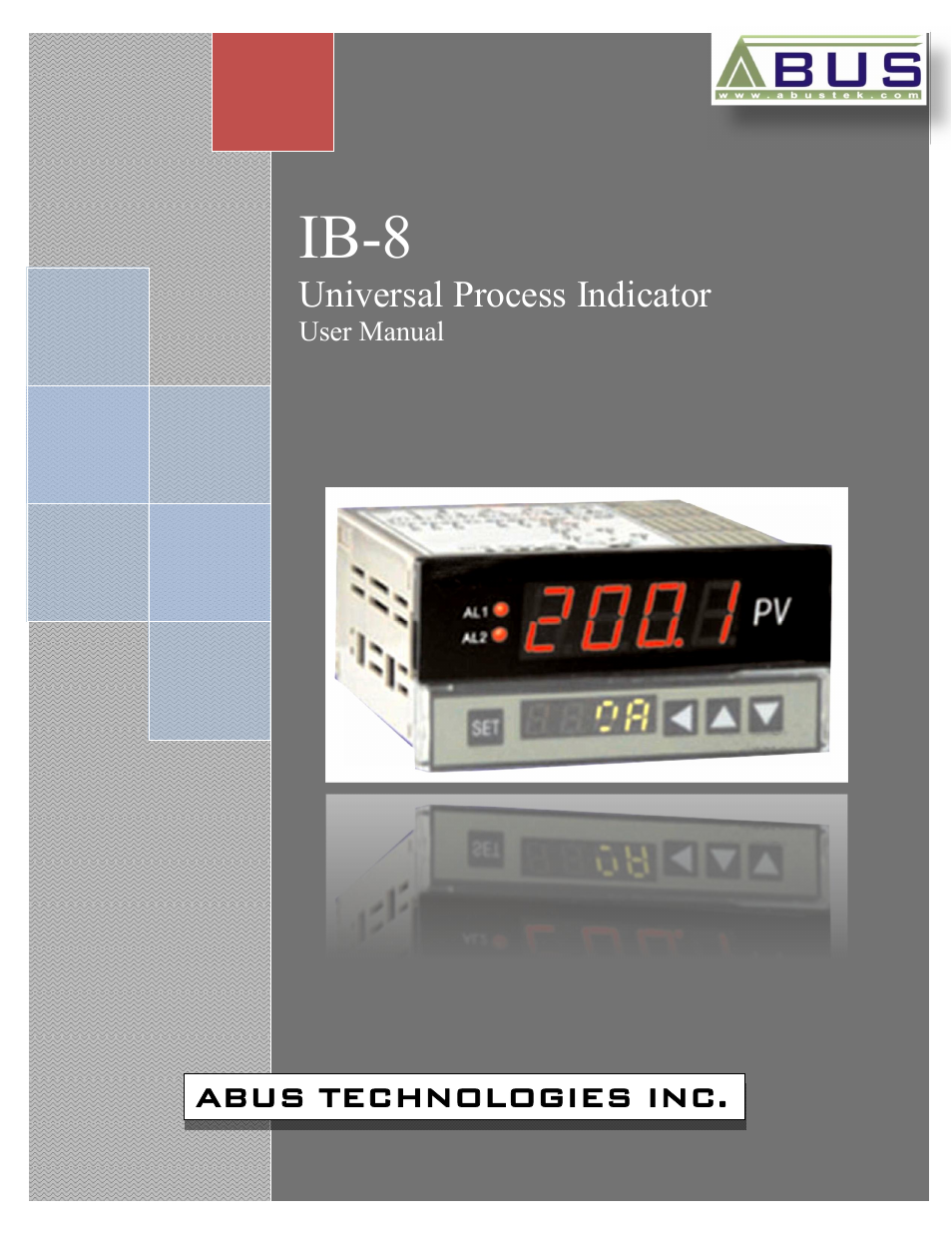 ABUS Technologies IB - 8 Universal Indicator / Controller User Manual | 10 pages