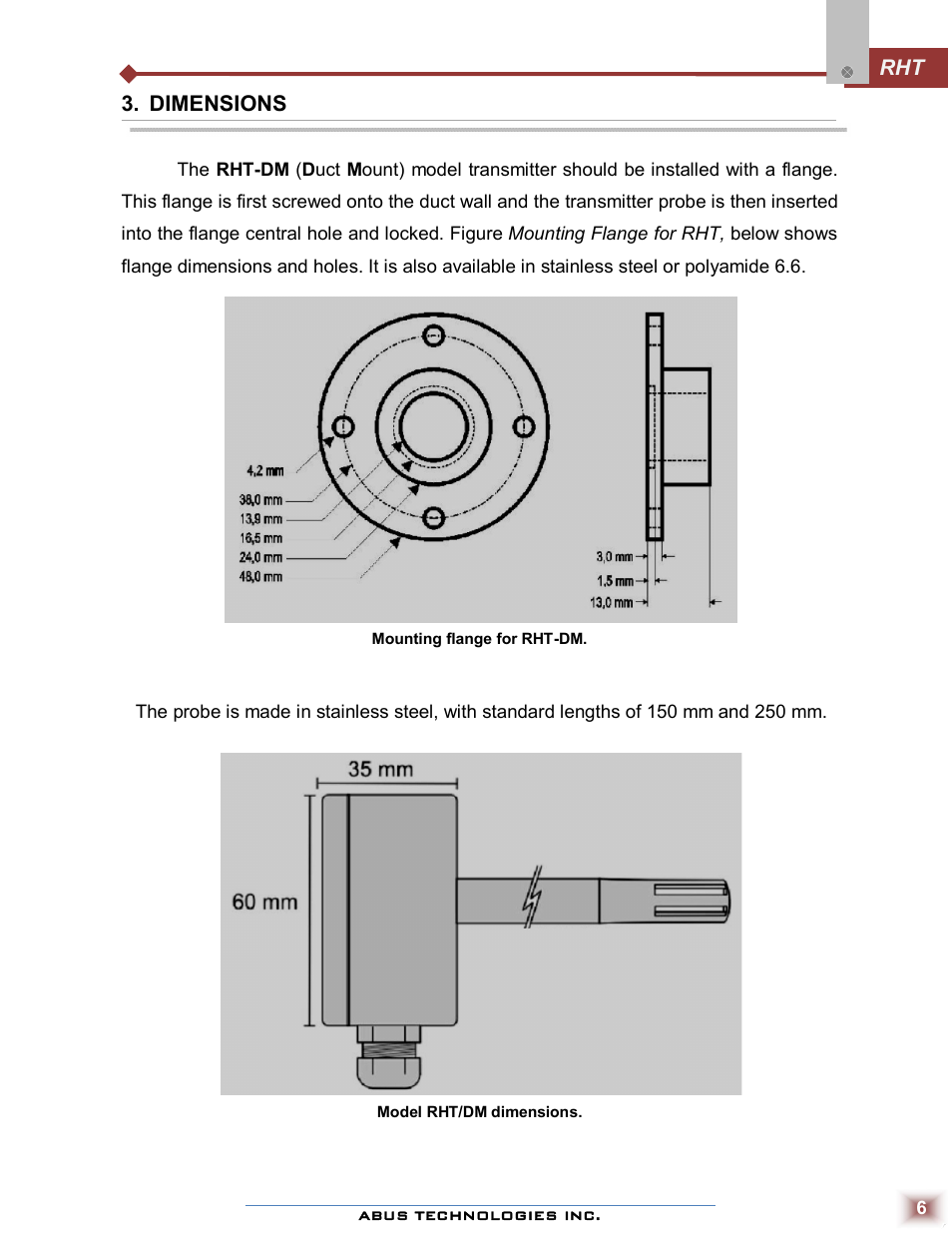 ABUS Technologies RHT WM with LCD Датчики User Manual | Page 6 / 12