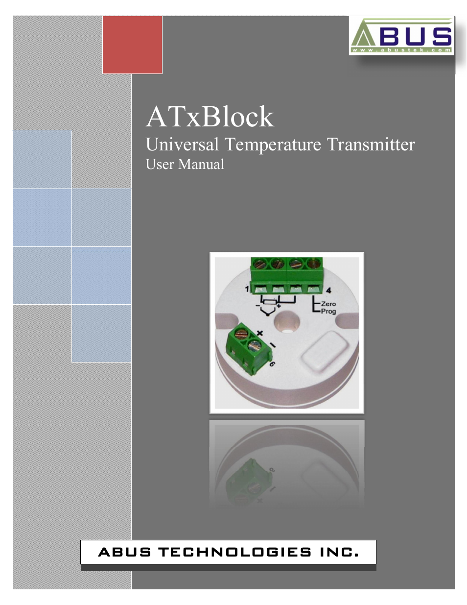 ABUS Technologies ATxBlock Temperature Transmitter User Manual | 11 pages
