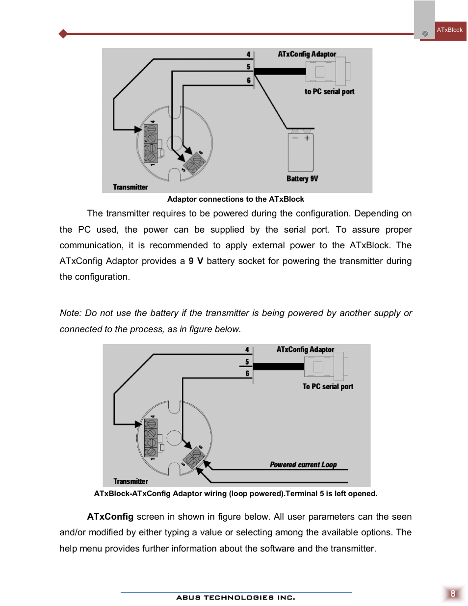 ABUS Technologies ATxBlock Temperature Transmitter User Manual | Page 8 / 11