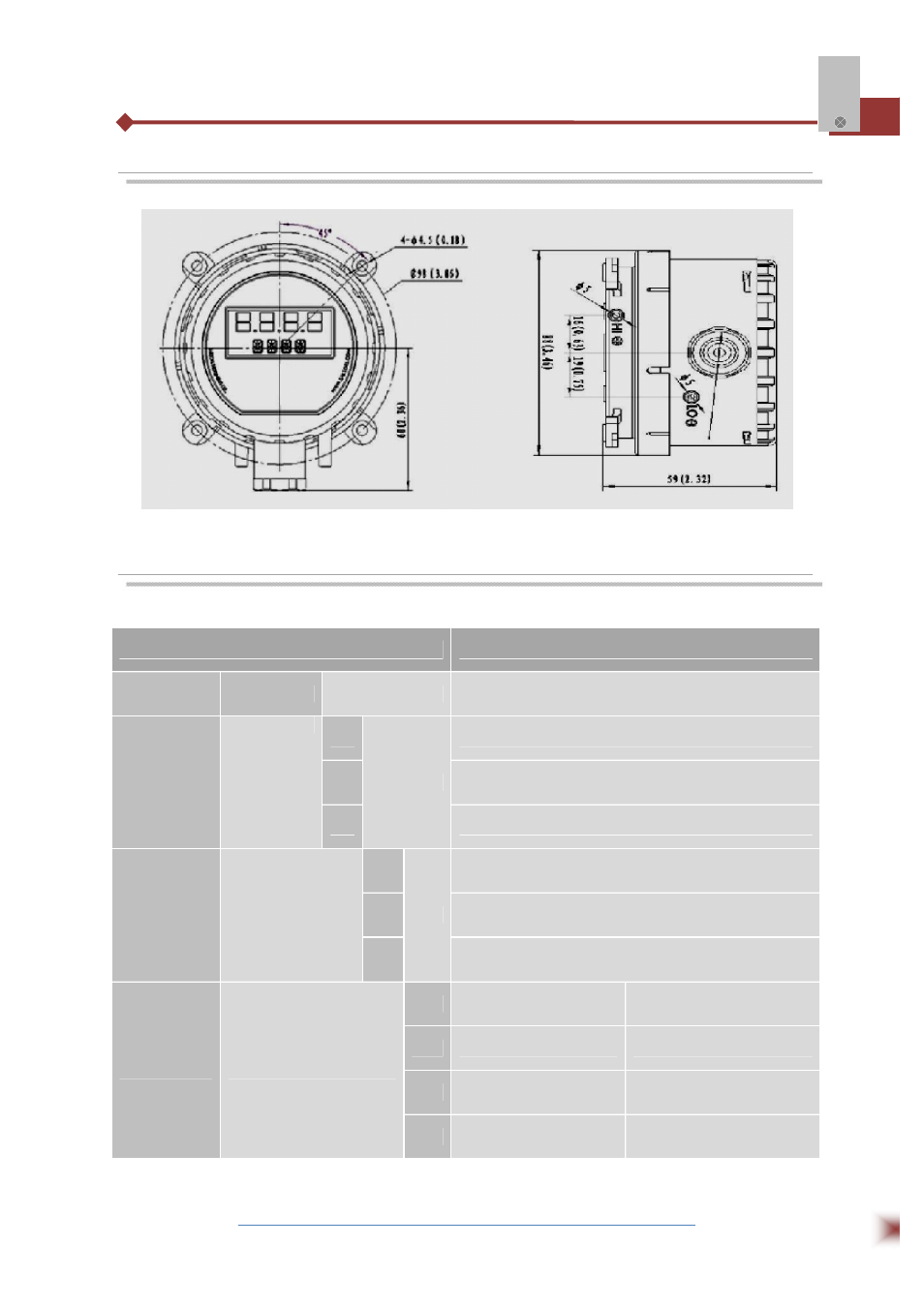 Dimensions, Ordering details | ABUS Technologies DPSENSE-V Series Multi-Range Air Velocity Transmitter User Manual | Page 5 / 13