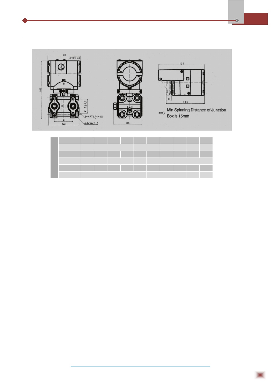 3 dimensions, 4 technical parameters | ABUS Technologies DP Series Smart Pressure Transmitter User Manual | Page 6 / 15